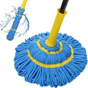 Microfiber Twist Mop – Floor Cleaning Dust Mop with Super Absorbent Head