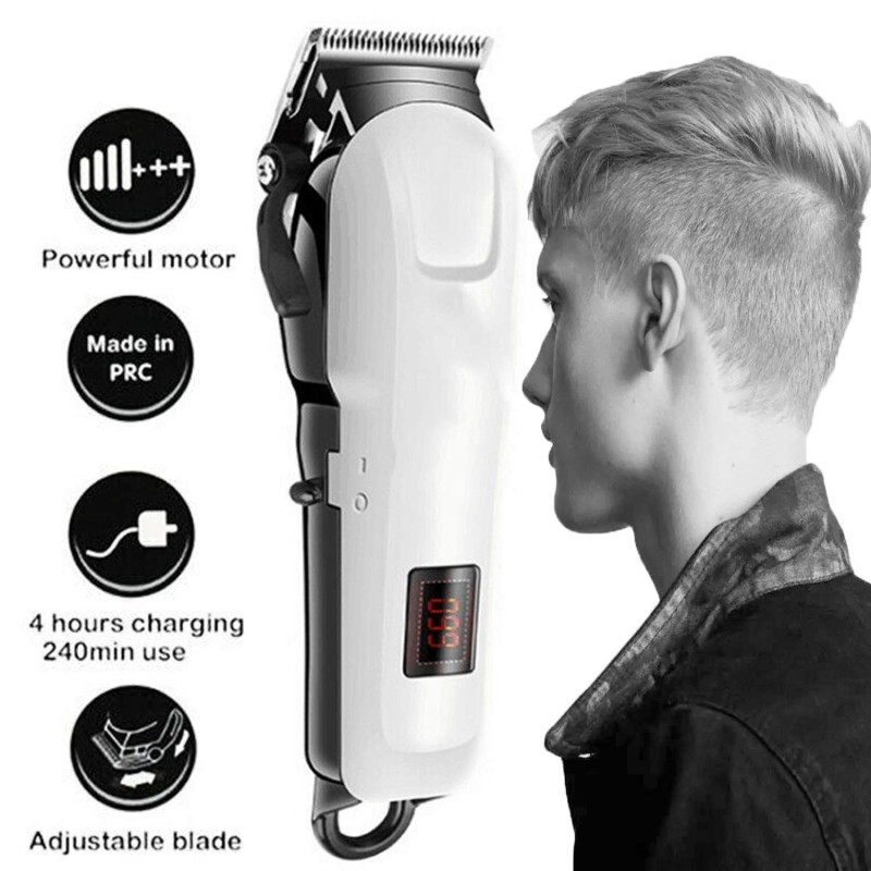 Hair Trimmer for Men Hair Cutting – Rechargeable Beard Trimmer for Man – Waterproof Shaver with USB Charging & 4 Combs for Hairs, Beard And Moustaches - Cordless Hair Trimmer-3
