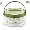 ShantiOne Jasmine Fancy Insulated Casserole | Hot & Cold Food Storage | Premium Floral Design (2500ml)