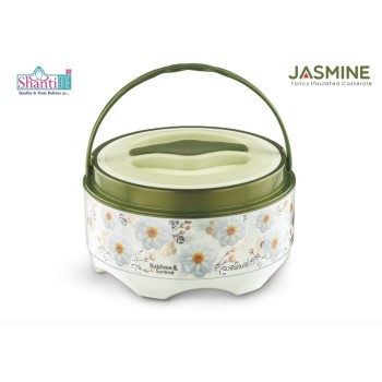 ShantiOne Jasmine Fancy Insulated Casserole | Hot & Cold Food Storage | Premium Floral Design (2500ml)