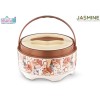 ShantiOne Jasmine Fancy Insulated Casserole | Hot & Cold Food Storage | Premium Floral Design (2500ml)