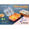 Bite Buddy 4-Compartment Lunch Box with Spoon & Fork – BPA-Free, Leak-Proof Food Storage Container
