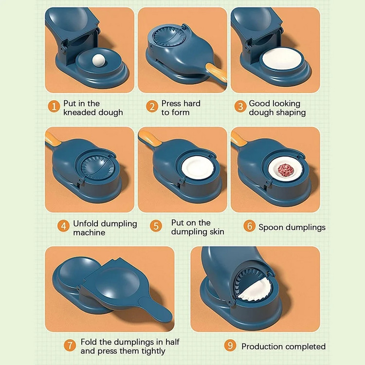 Manual Plastic Momo Maker – Easy Dumpling and Momos Press Tool for Home Kitchen