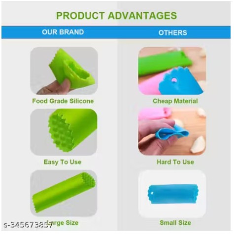 Silicone Garlic Peeler Roller – Easy & Quick Garlic Skin Remover Tube | Durable, Non-Slip, Odor-Free, Dishwasher Safe Garlic Clove Peeling Tool for Home Kitchen Cooking & Food Preparation