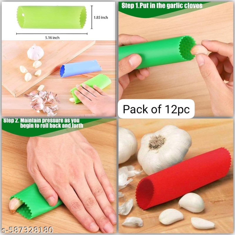 Silicone Garlic Peeler Roller – Easy & Quick Garlic Skin Remover Tube | Durable, Non-Slip, Odor-Free, Dishwasher Safe Garlic Clove Peeling Tool for Home Kitchen Cooking & Food Preparation
