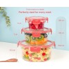 Aarvi Empresa presents Airtight Kitchen Container Set of 3-300ml, 750ml, 1500ml | Transparent Fridge Box with Leak Proof Lid & Lock | Food Storage Container/Snack Box/ Cookies & Dry Fruits Box