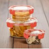 Aarvi Empresa presents Airtight Kitchen Container Set of 3-300ml, 750ml, 1500ml | Transparent Fridge Box with Leak Proof Lid & Lock | Food Storage Container/Snack Box/ Cookies & Dry Fruits Box