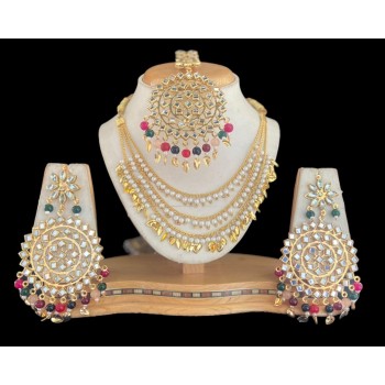 NECKLACE CHAIN with mangtikka JEWELLERY SET For Women & Girl
