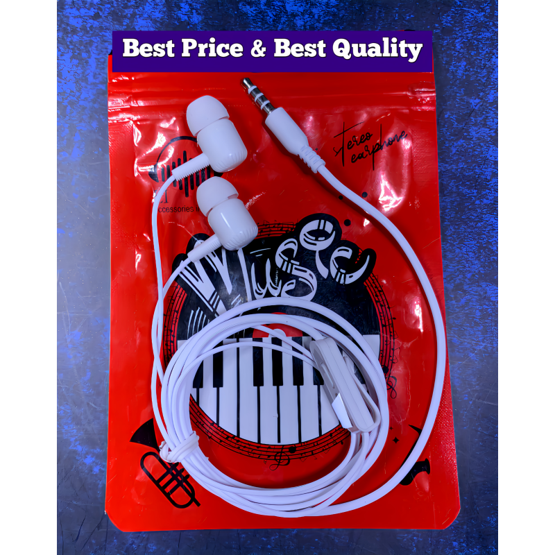 ZedPunch ( 2 Combo offer) EARPHONE TURBO BASS SOUND FOR ALL DEVICES AND MIC FOR CALLING With Button