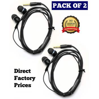 ZedPunch ( 2 Combo offer) EARPHONE TURBO BASS SOUND FOR ALL DEVICES AND MIC FOR CALLING With Button