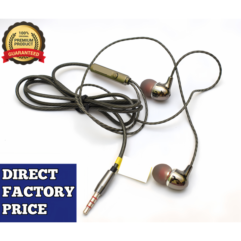 ZedPunch EARPHONE TURBO BASS SOUND FOR ALL DEVICES AND MIC FOR CALLING With Button 