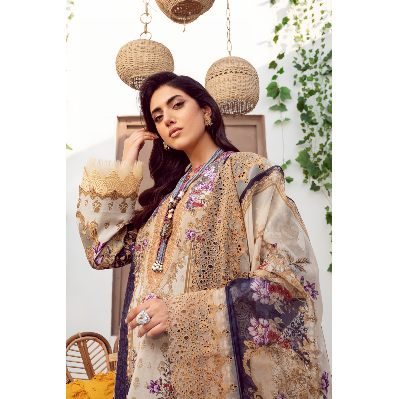 New Trending Pakistani Lawn Suits With embroidered Dupatta ( unstitched fabric)