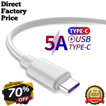 ZedPunch Ultra USB Type C Cable (3.4A Output 34W/10V)SUPER FAST CHARGING CABLE Premium Quality