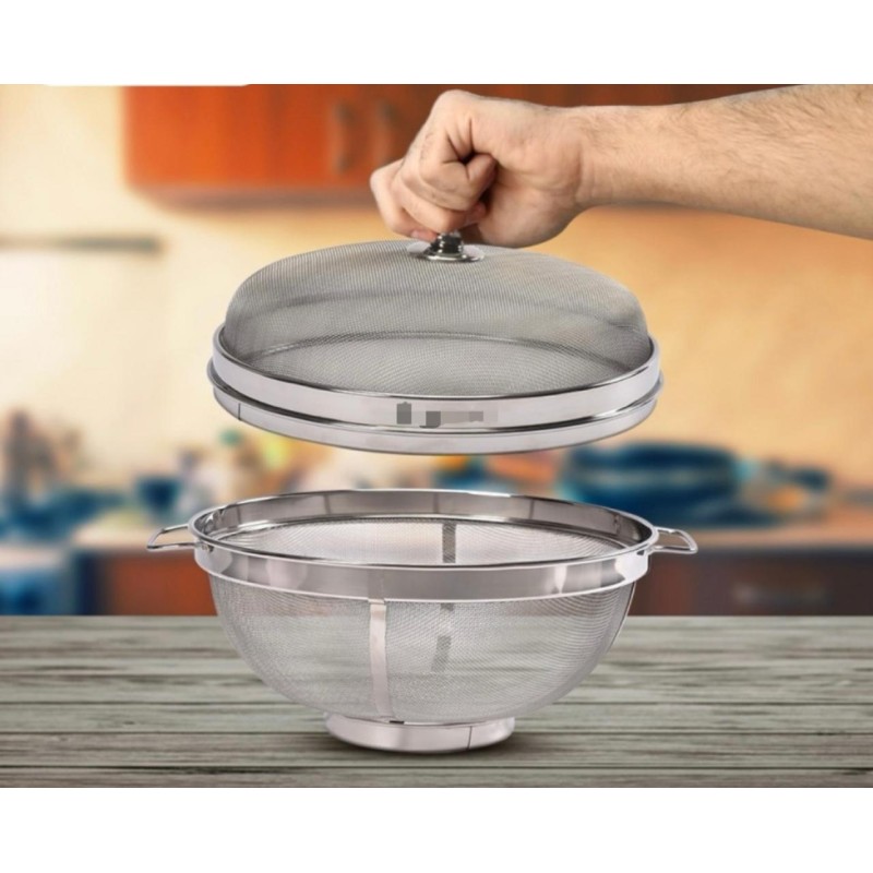 Stainless Steel Fruit Basket with Lid