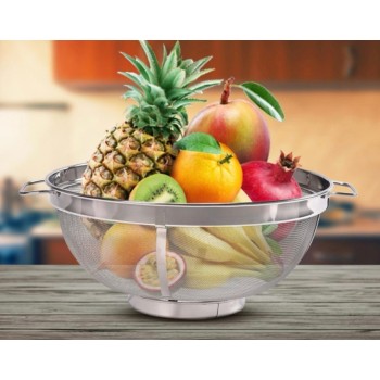 Stainless Steel Fruit Basket with Lid