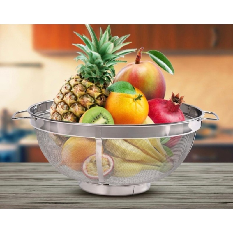 Stainless Steel Fruit Basket with Lid