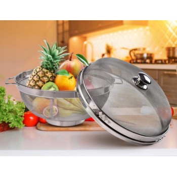 Stainless Steel Fruit Basket with Lid