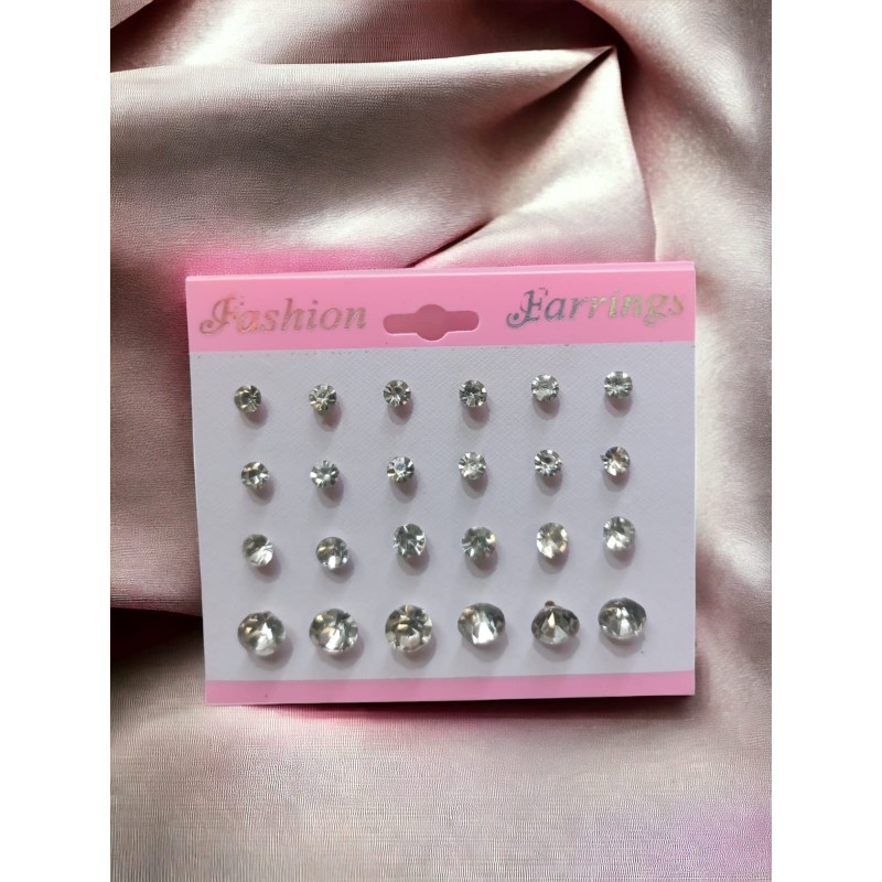 White Diamond tops Earrings studs for girls and women 