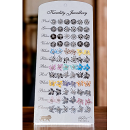 Earrings butterfly and Gol Shape with white diamond for women and girls plastic Earrings 