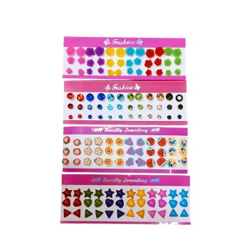 Fancy earring studs Multicolor Different Design Set for girls and women 