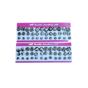 clock earrings with nail Art shape for women and girls