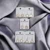 White Diamond with gold plate earrings for girls and women 