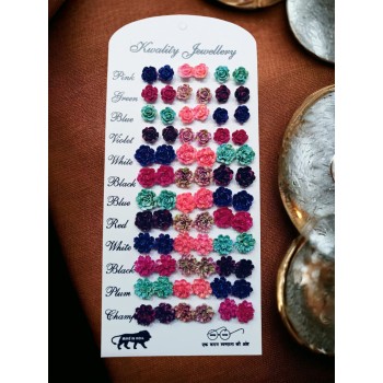 Different Flower earrings studs for girls and women 