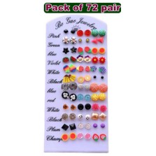 Multi design Earrings with multi colors studs for women and girls 