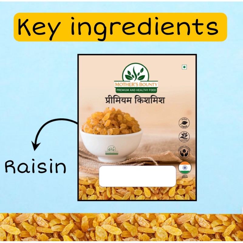 Mother's Bounty | 250 gram | Premium Yellow Raisins / Kishmish