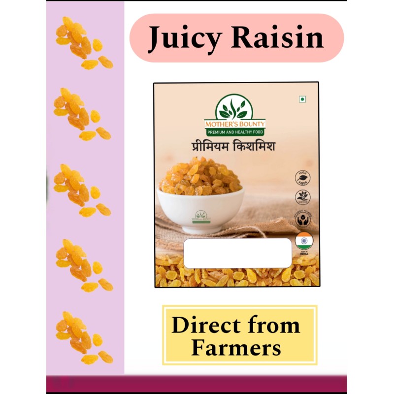 Mother's Bounty | 250 gram | Premium Yellow Raisins / Kishmish