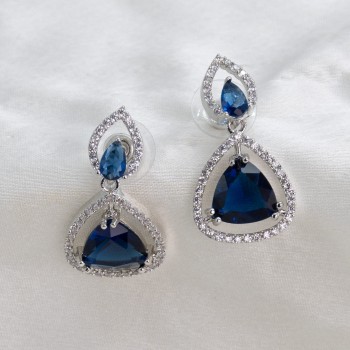 American Diamond Navy Blue Tops 