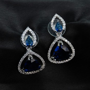 American Diamond Navy Blue Tops 