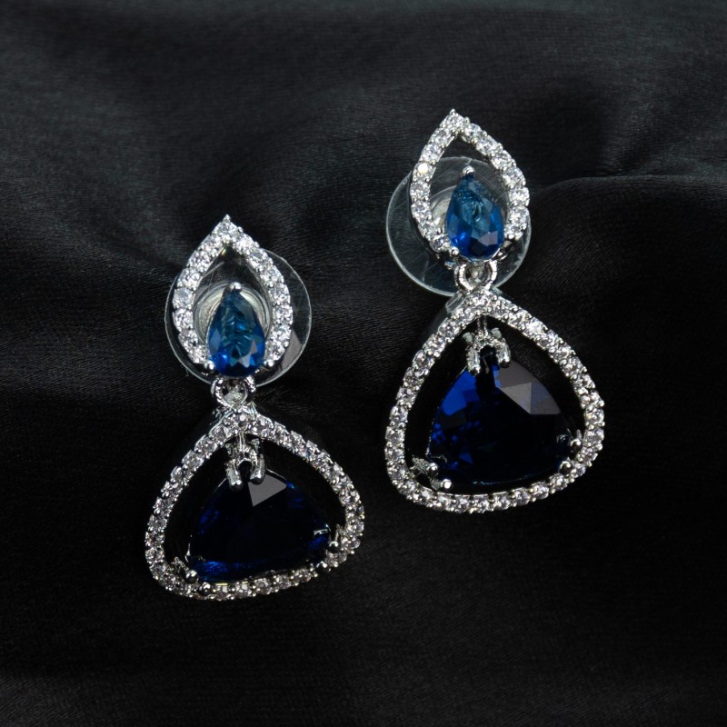 American Diamond Navy Blue Tops 