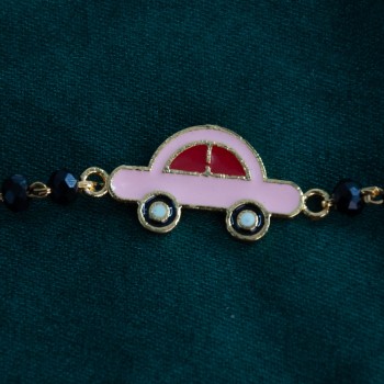 Gold car cute pink color Bracelet KBLT-0731 (1-3 yrs)