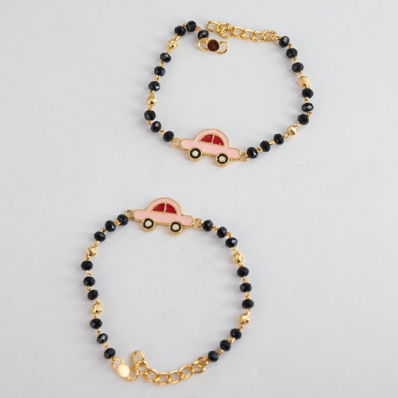 Gold car cute pink color Bracelet KBLT-0731 (1-3 yrs)