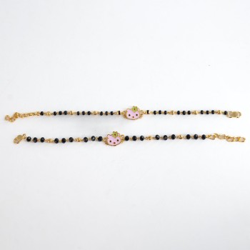 The pink girl Kids Charm Bracelet KBLT-0730 (1-3 yrs)