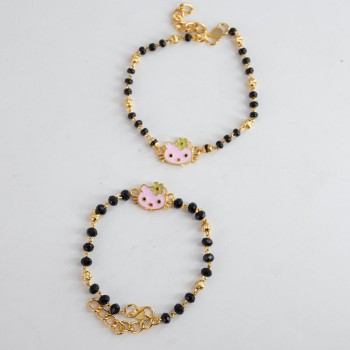 The pink girl Kids Charm Bracelet KBLT-0730 (1-3 yrs)
