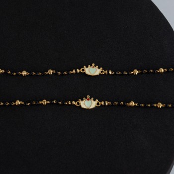 Golden Colourful Charm Infant Bracelet Bracelet KBLT-0733 (1-3 yrs)