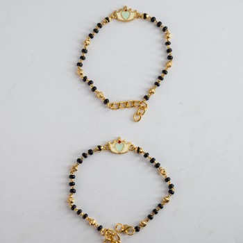 Golden Colourful Charm Infant Bracelet Bracelet KBLT-0733 (1-3 yrs)