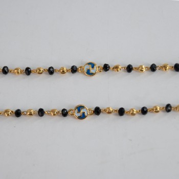 Embrace the beauty of traditions with the Swastik Baby Nazaria Gold Bracelet .Bracelet KBLT-0732 (1-3 yrs)
