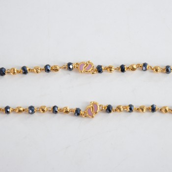 Gold Baby Footprint Kids Nazariya Bracelet KBLT-0734 (1-3 yrs)