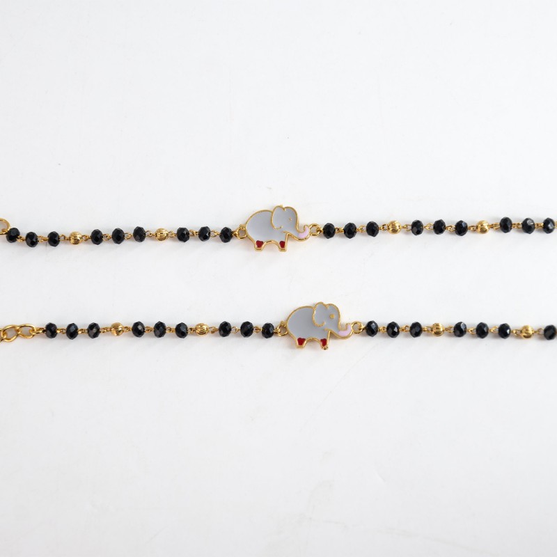 Golden baby elephant Infant Bracelet KBLT-0728 (1-3 yrs)