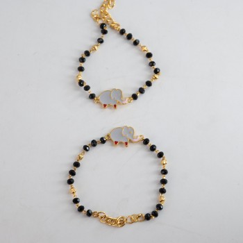 Golden baby elephant Infant Bracelet KBLT-0728 (1-3 yrs)