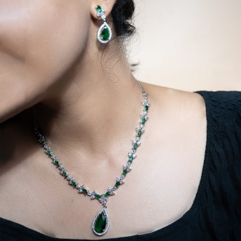 American Diamond Necklace Set