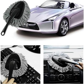 Microfiber Cleaning Duster Brush for Car, Home, Kitchen and Computer with Handle 