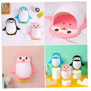 Wall-Mounted Toothpaste Holder – Plastic Design for Bathroom Organization