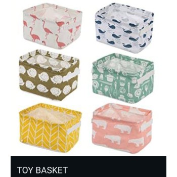 toys basket Canvas Fabric Baskets For Organizing With Handles Boxes Multipurpose Box, Closet, Desk, Baby Storage Organizer