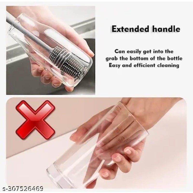 Bottle cleaning brush with long handle 