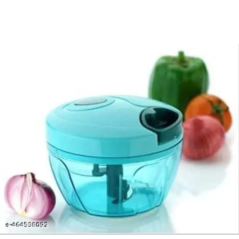 Mini Kitchen Vegetable Manual Chopper with 3 Blades  Effortless Cutting & Chopping