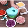 Mini Kitchen Vegetable Manual Chopper with 3 Blades  Effortless Cutting & Chopping